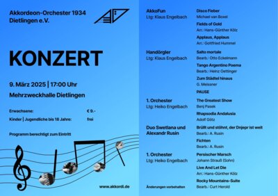 Veranstaltung: Konzert in Dietlingen So 09. 03. 2025