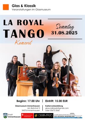 Veranstaltung: Glas & Klassik: La Royal Tango So 31.​08.​2025