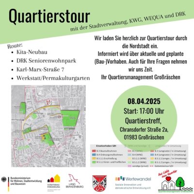 Kartenausschnitt Nordstadt mit Bauvorhaben