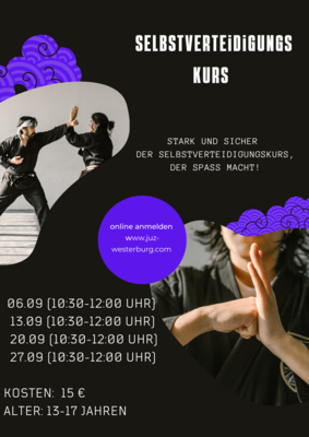 Veranstaltung: Selbstverteidigungskurs 13-17 Jahre 06.  -  27. Sep 2025