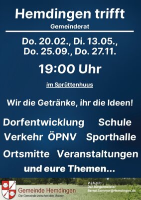 Veranstaltung: Hemdinger Stammtisch Do 27. 11. 2025