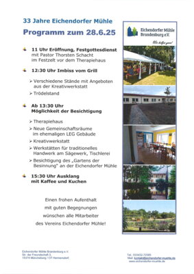 Veranstaltung: Jahresfest Sa 28. 06. 2025