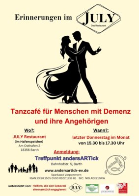 Einladung zum Tanzcafé für Menschen mit Demenz und ihre Angehörigen