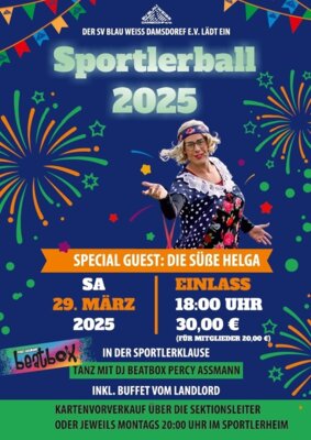 Veranstaltung: Sportlerball 2025 Sa 29. 03. 2025