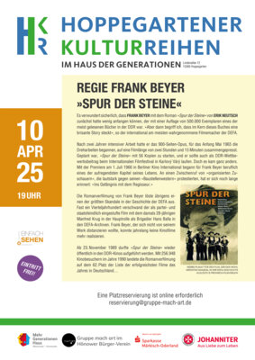 Veranstaltung: Hoppegartener Kulturreihen - EINFACH SEHEN Do 10. 04. 2025