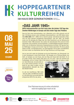 Veranstaltung: Hoppegartener Kulturreihen - Einfach sehen! Do 08. 05. 2025