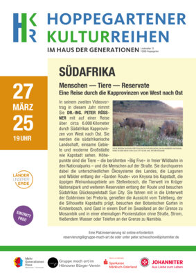 Veranstaltung: Hoppegartener Kulturreihen - Länder der Erde! Do 27. 03. 2025
