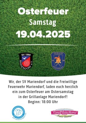 Plakat Osterfeuer Mariendorf