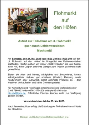 Veranstaltung: Flohmarkt auf den Höfen Sa 24. 05. 2025