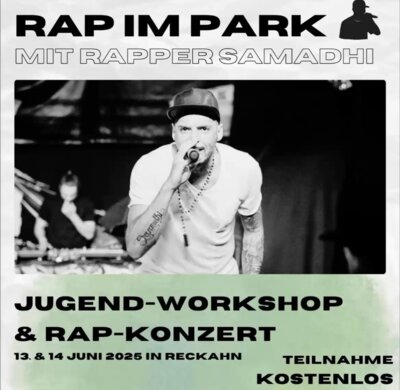 Veranstaltung: „Rap im Park“ mit Sam Nagler 13.  -  14. Jun 2025