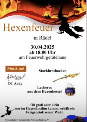 Veranstaltung: Hexenfeuer Mi 30. 04. 2025