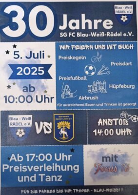 Veranstaltung: 30 Jahre Sportverein Sa 05. 07. 2025