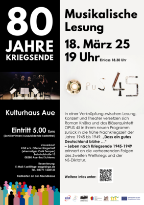 Veranstaltung: Musikalische Lesung: &bdquo;Dass ein gutes Deutschland bl&uuml;he &hellip;&ldquo; Leben nach Kriegsende 1945-1949