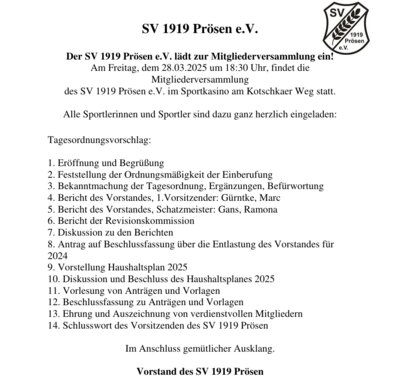 Mitgliederversammlung