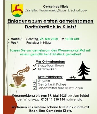 Erstes gemeinsames Dorffrühstück