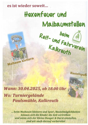 Veranstaltung: Hexenfeuer / Maibaumstellen Mi 30. 04. 2025