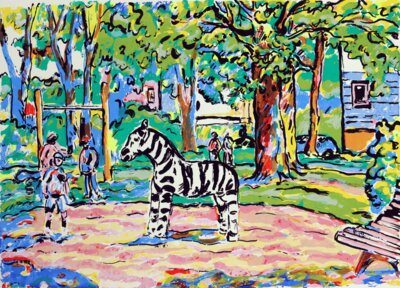 Spielplatz 1, 59,4x42 cm, Siebdruck, 2023 (Bild vergrößern)