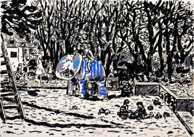 Spielplatz 4, 59,4x42 cm, Siebdruck 2024 (Bild vergrößern)
