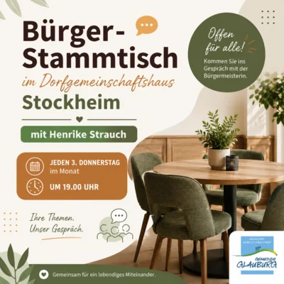 Veranstaltung: B&uuml;rger-Stammtisch mit B&uuml;rgermeisterin Henrike Strauch Do 20.​08.​2026