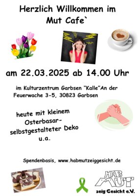Mutcafe am 22.03.2025 im Kalle Garbsen mit Osterbasar