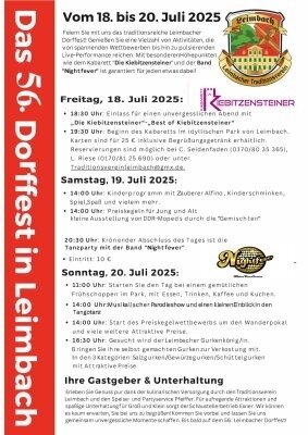 Programm des 56. Dorffestes