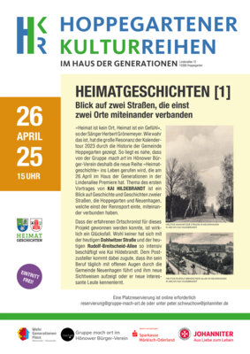 Veranstaltung: HOPPEGARTENER KULTURREIHEN Sa 26. 04. 2025