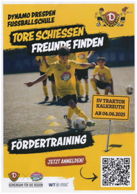 Veranstaltung: Dynamo Dresden - Fußballschule beim SV Traktor Kalkreuth Mi 04. 06. 2025