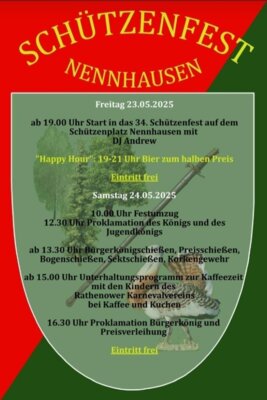 Flyer Programm zum Schützenfest (Bild vergrößern)