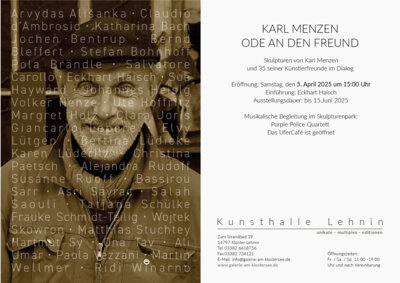 Veranstaltung: Ausstellungseröffnung: Skulpturen von Karl Menzen & Freunden Sa 05. 04. 2025
