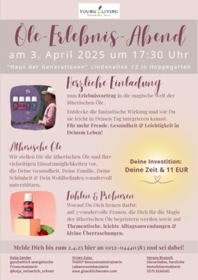Veranstaltung: Öle-Erlebnis-Abend Do 03. 04. 2025
