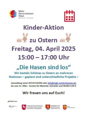 Veranstaltung: Kinderaktion zu Ostern Fr 04. 04. 2025