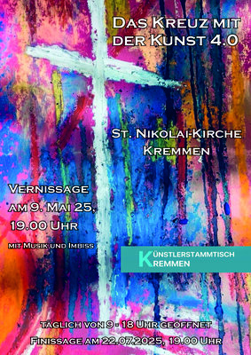 Veranstaltung: Vernissage zur Ausstellung des Kremmener Künstlerstammtisches Fr 09. 05. 2025