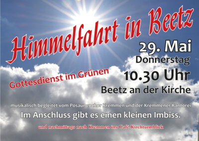 Veranstaltung: Himmelfahrt in Beetz Do 29. 05. 2025