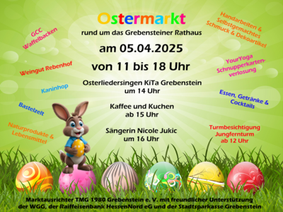 Ostermarkt 05.04.2025 von 11 bis 18 Uhr