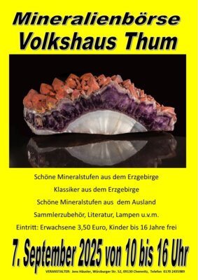 Veranstaltung: Mineralienbörse So 07. 09. 2025