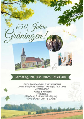 Flyer 650 Jahre Gräningen (Bild vergrößern)