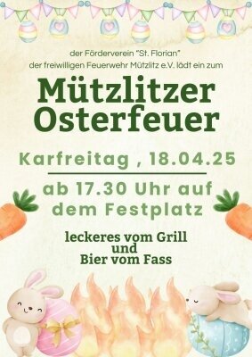 Flyer Osterfeuer Mützlitz (Bild vergrößern)