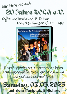 Flyer Fest 20 Jahre ZOLA e. V.
