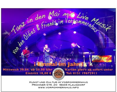 Veranstaltung: Tanz in den Mai mit Live Musik Mi 30. 04. 2025