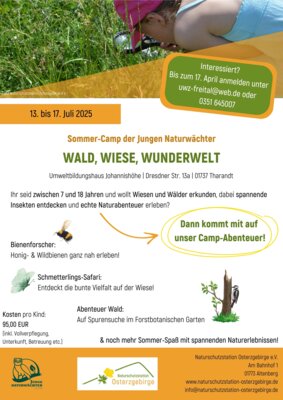 Veranstaltung: Sommer-Camp der Jungen Naturwächter So 13. 07. 2025