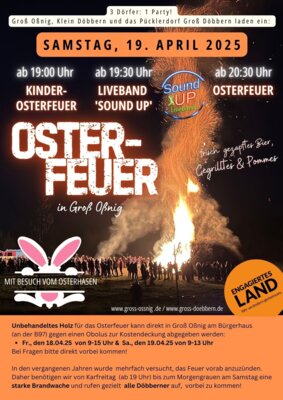 Osterfeuer in Groß Oßnig
