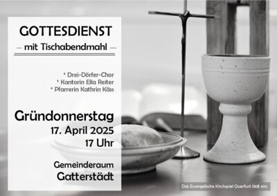 Plakat Gottesdienst Gründonnerstag
