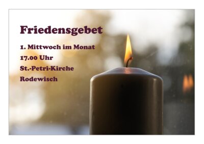Veranstaltung: Friedensgebet Mi 07. 05. 2025