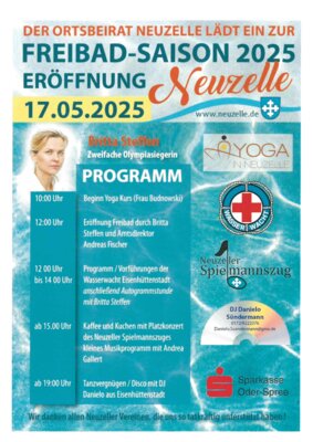 Plakat Eröffnung Freibadsaison (Bild vergrößern)