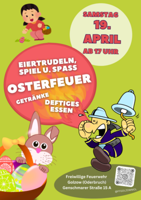 Osterfeuer am 19.4.25 in Golzow