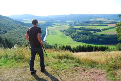 Foto: Wanderer auf dem Drachenflugweg