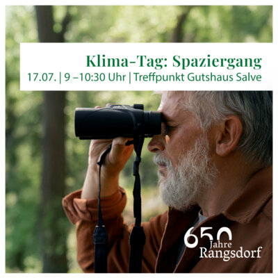Der Tag beginnt mit einem Spaziergang in Gutspark und Streuobstwiese Groß Machnow. Von 9 bis 10.30 Uhr (Treffpunkt Gutshaus) geht es in die Welt der Vögel und Bäume. Tipp: Fernglas und Handy mitbringen. 