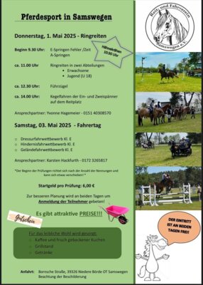 Veranstaltung: Pferdesport in Samswegen - Fahrertag Sa 03. 05. 2025