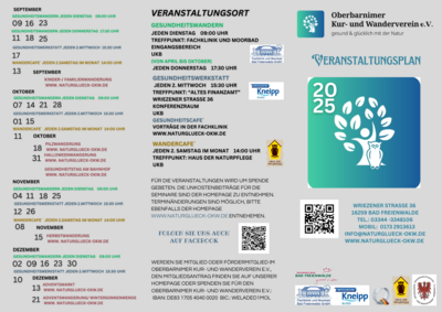 Veranstaltungsplan 2025.