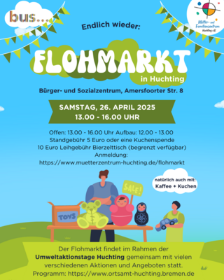 gerne teilen - Flyer Flohmarkt am 26.04.25